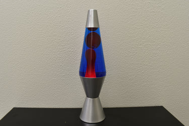 14.5 inch 20oz Lava Brand Motion Lamp Blue Liquid Red Wax Retro Home Kids Decor